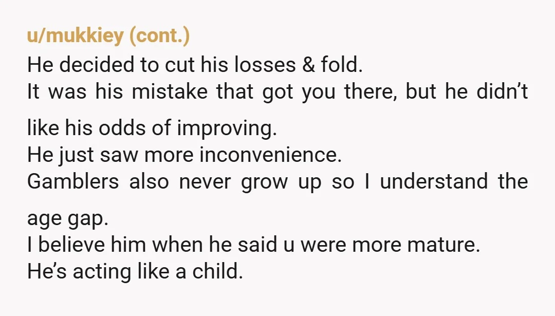 u/SoulCatcher_72
Honestly there is no dilemma here, your boyfriend is a terrible person!