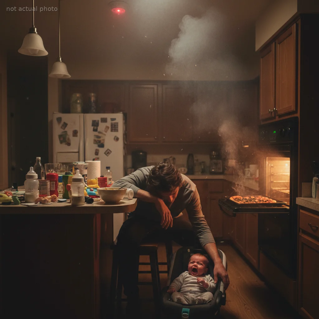Husband Falls Asleep While Cooking, Leaves Baby in Smoke-Filled Kitchen