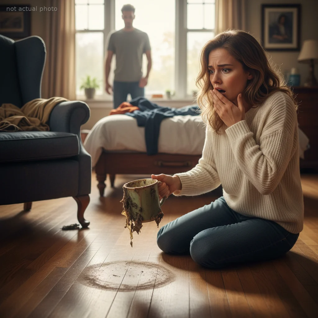 She Found a Disgusting Cup Hidden Behind the Chair, Now She’s Packing Her Bags
