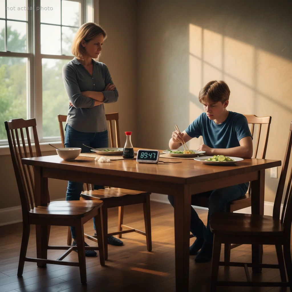 Mother Traps Picky Eater at the Dinner Table for 90 Minutes After a Sneaky Ingredient Backfires