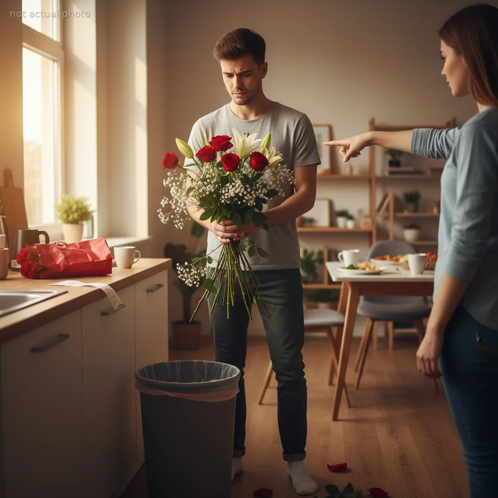 Boyfriend Considers Trashing Valentine's Gift After His Girlfriend Calls The Flowers 'Picked Through'