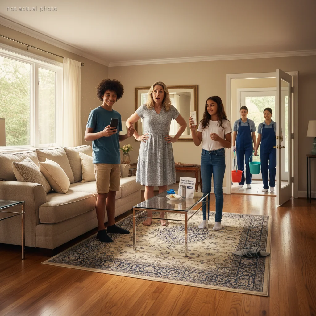 Kids Hire Professional Cleaners to Expose Their Mom's 'Spite Cleaning' Habit, and Her Reaction Says It All