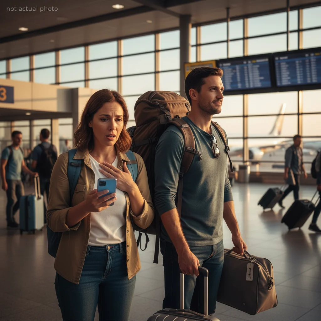 Shocked Wife Exposes Husband’s Secret Escape Plan at the Airport After Finding His Hidden Online Life
