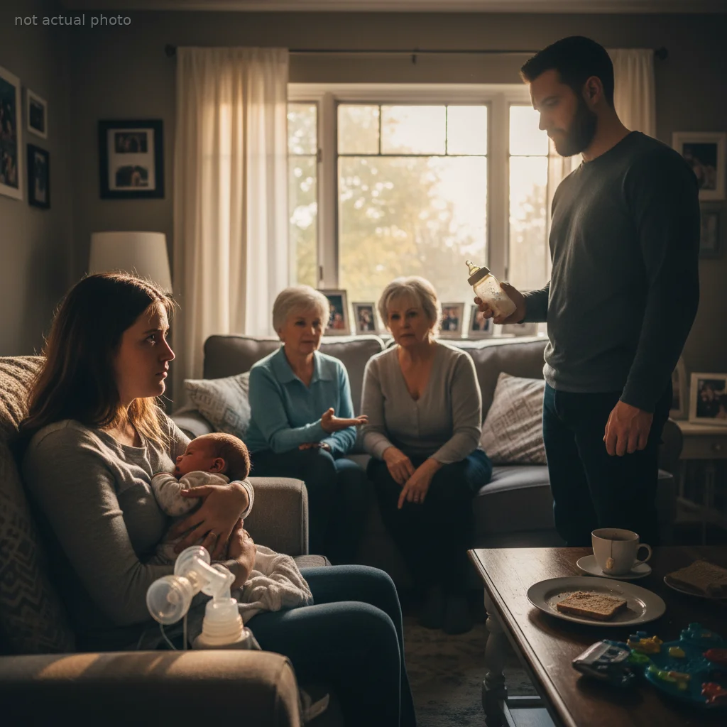 Husband Tells Postpartum Wife To 'Bottle Feed' So His Parents Can Stay, Ignoring Her Medical Trauma