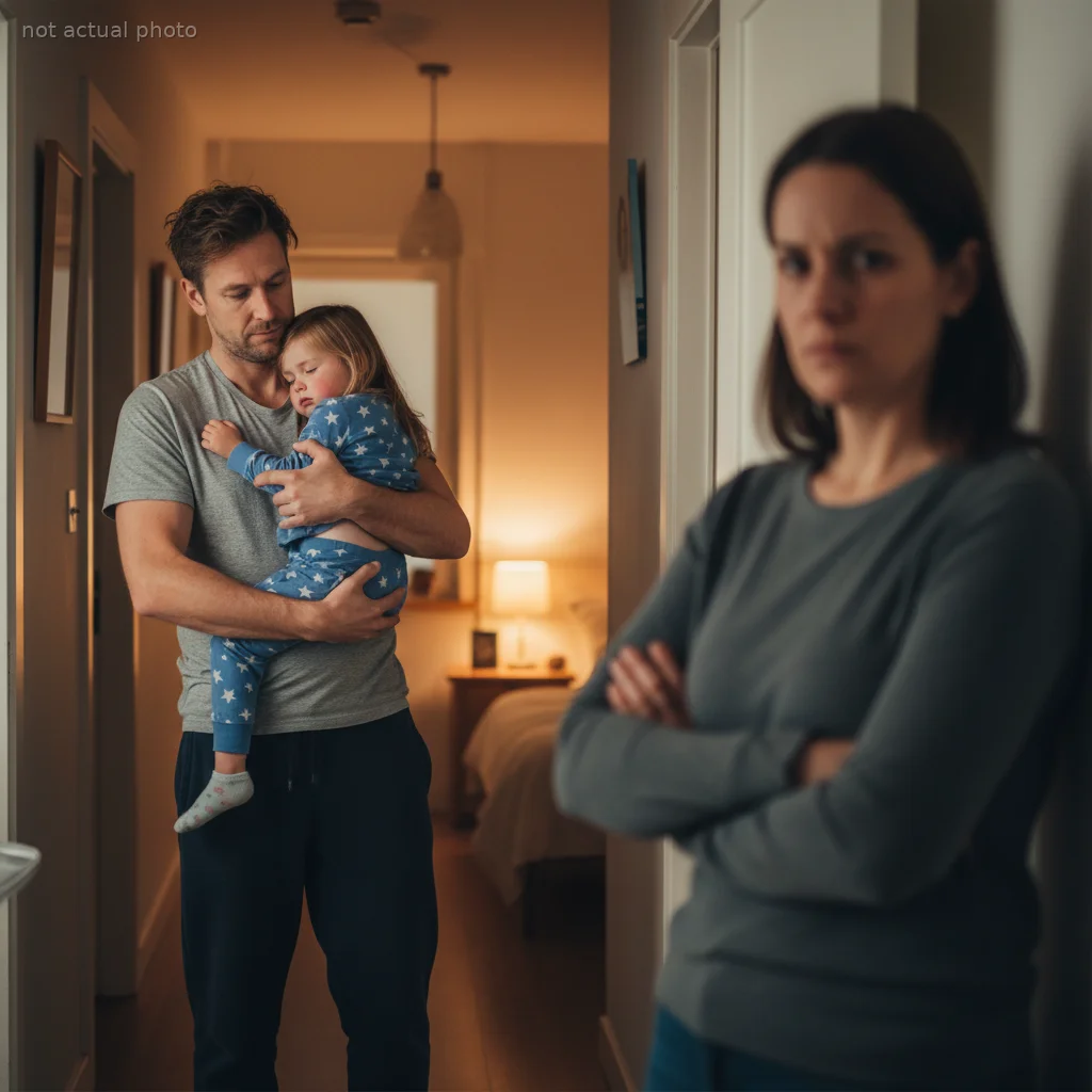Dad Carries His Sick Daughter To Bed, But His Wife Says He’s Ruining Her Discipline