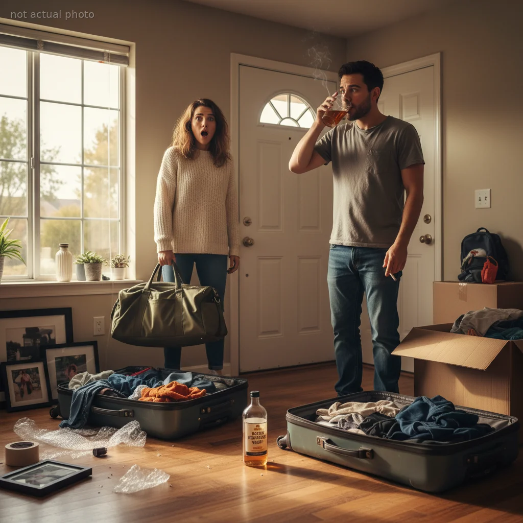 She Caught Her Boyfriend Chugging Vinegar, Then He Casually Tried to Pack Up and Leave
