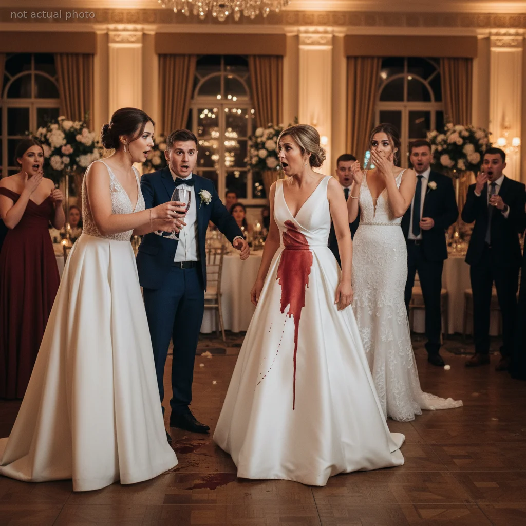 Bridesmaid Defends Friend By 'Accidentally' Drenching Her Mother-In-Law’s White Wedding Gown In Red Wine
