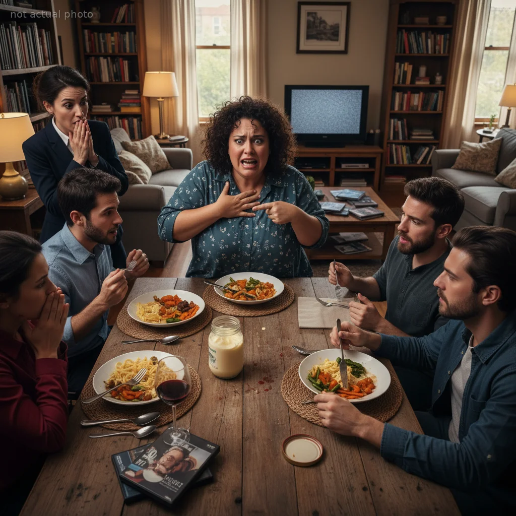 Woman's Dinner Party Ends in Chaos After Guest Demands Mayonnaise and Suffers a Surreal Heart Attack