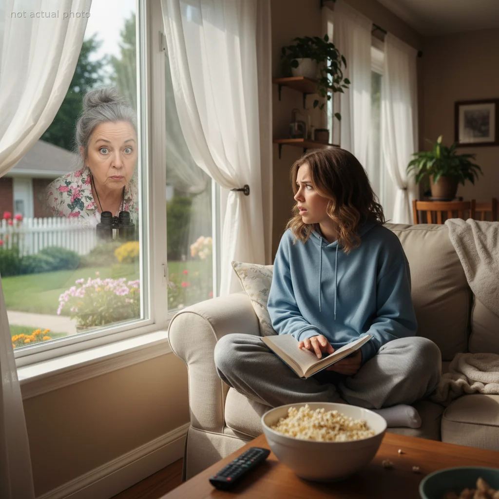 Neighborhood "Helicopter Mom" Catches Woman Off Guard After Peeking Through Her Living Room Window