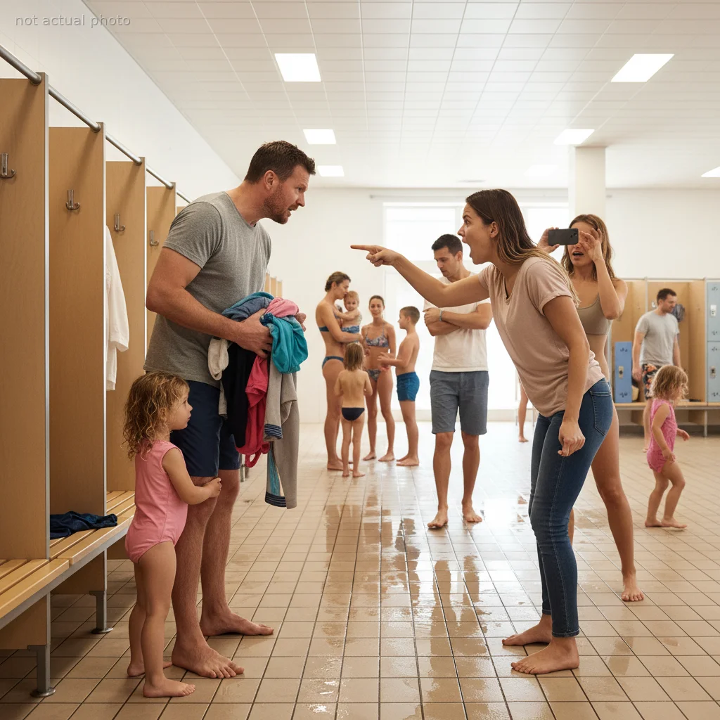 Frustrated Dad Evicts Someone's 'Reserved' Clothes From A Public Changing Room, Sparking A Wild Confrontation