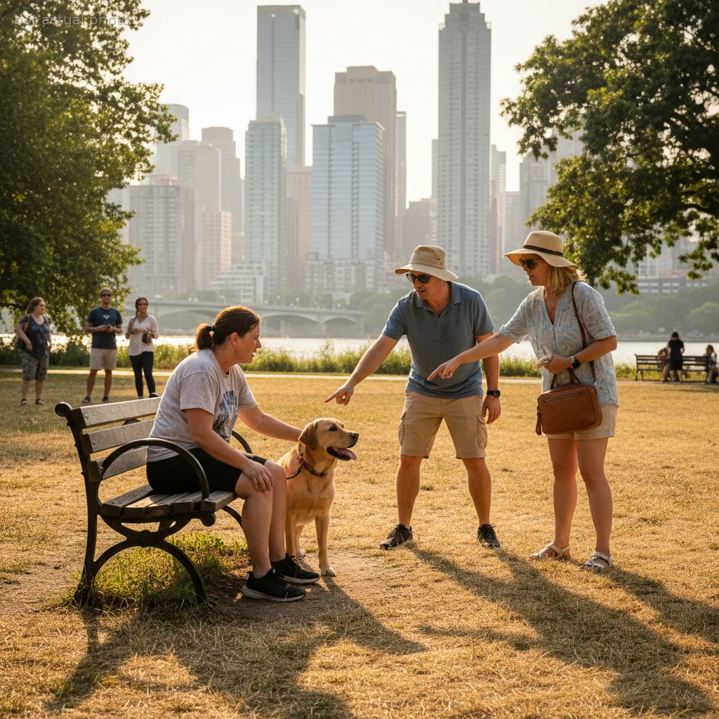 Tourists Demanded She Vacate a Park Bench Because of Her Dog, Leading to a High-Stakes Public Standoff