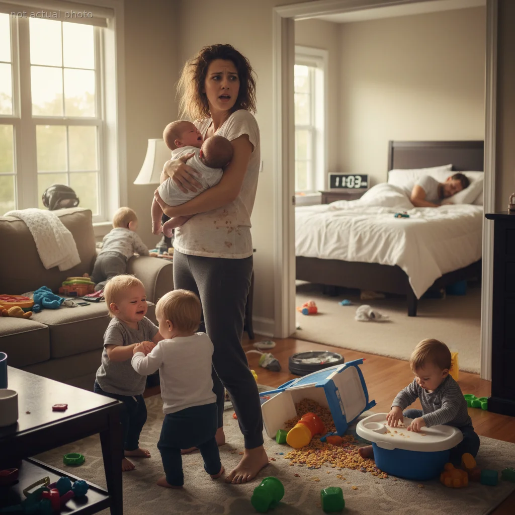 Mother Of Four Wakes Her Husband For Help, Now He's Demanding A $25,000 Fee To Parent His Kids