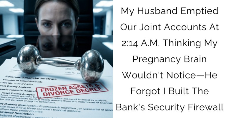 My Husband Emptied Our Joint Accounts At 2:14 A.M. Thinking My Pregnancy Brain Wouldn’t Notice—He Forgot I Built The Bank’s Security Firewall