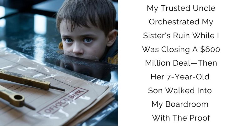 My Trusted Uncle Orchestrated My Sister’s Ruin While I Was Closing A $600 Million Deal—Then Her 7-Year-Old Son Walked Into My Boardroom With The Proof