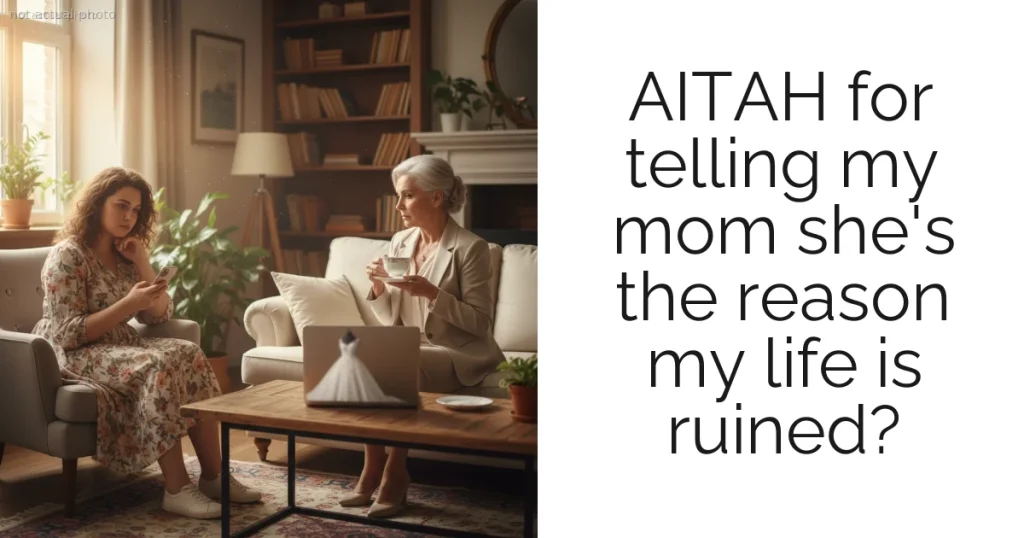 AITAH for telling my mom she's the reason my life is ruined?