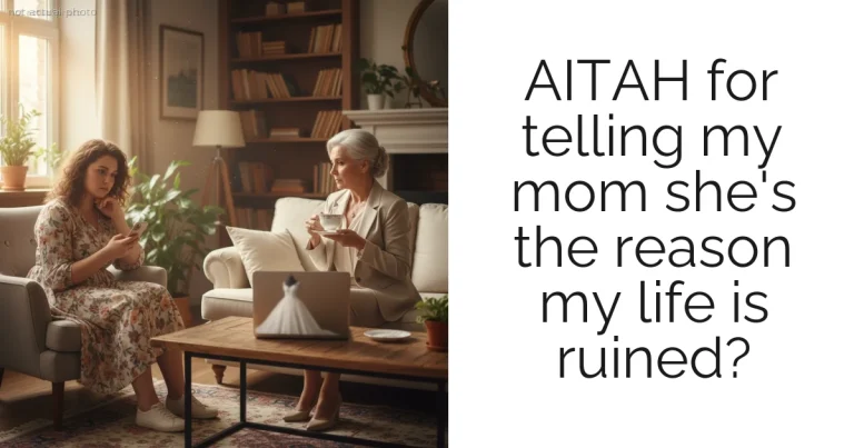 AITAH for telling my mom she's the reason my life is ruined?