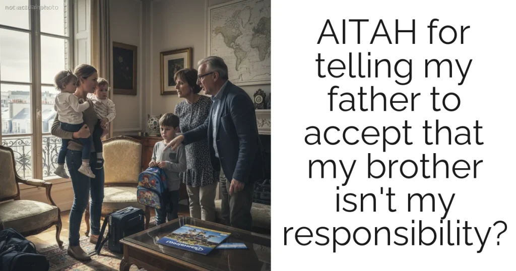 AITAH for telling my father to accept that my brother isn't my responsibility?