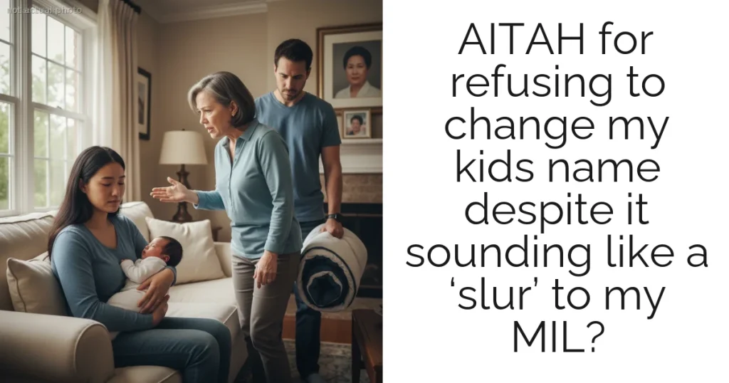 AITAH for refusing to change my kids name despite it sounding like a ‘slur’ to my MIL?