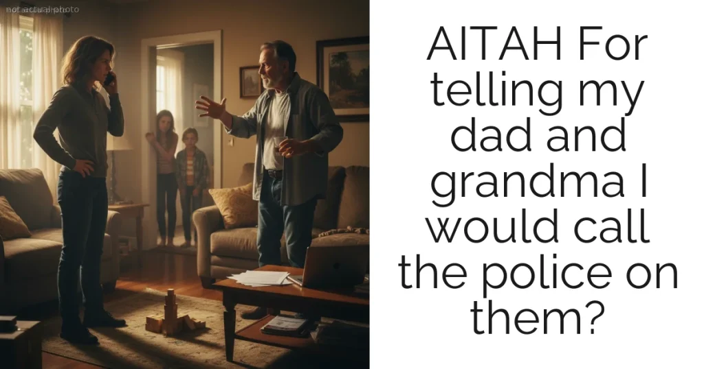 AITAH For telling my dad and grandma I would call the police on them?