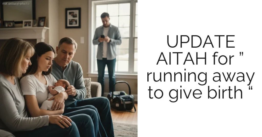 UPDATE AITAH for ” running away to give birth “