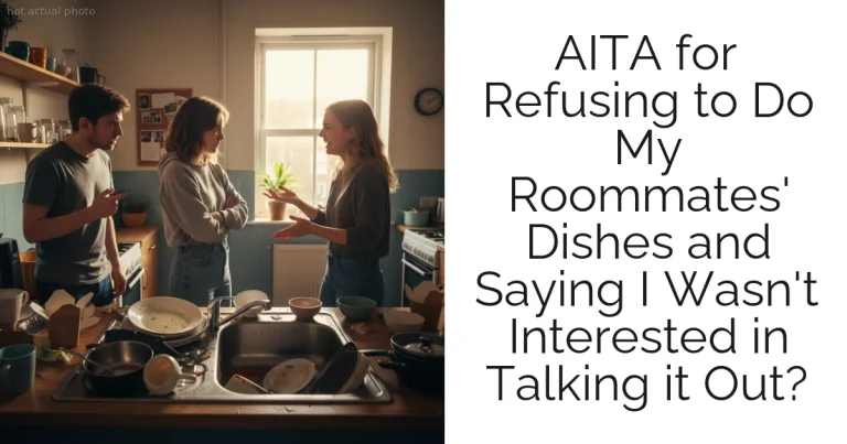 AITA for Refusing to Do My Roommates' Dishes and Saying I Wasn't Interested in Talking it Out?