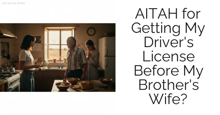 AITAH for Getting My Driver's License Before My Brother's Wife?