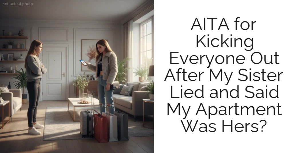 AITA for Kicking Everyone Out After My Sister Lied and Said My Apartment Was Hers?