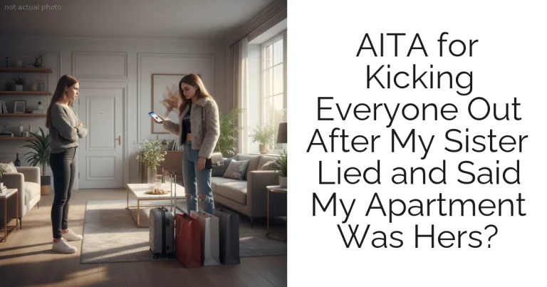 AITA for Kicking Everyone Out After My Sister Lied and Said My Apartment Was Hers?