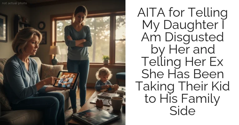 AITA for Telling My Daughter I Am Disgusted by Her and Telling Her Ex She Has Been Taking Their Kid to His Family Side