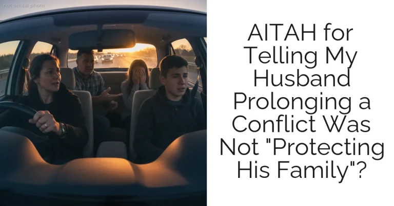 AITAH for Telling My Husband Prolonging a Conflict Was Not "Protecting His Family"?
