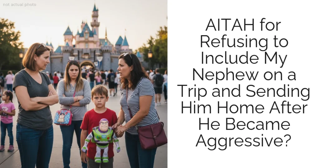 AITAH for Refusing to Include My Nephew on a Trip and Sending Him Home After He Became Aggressive?