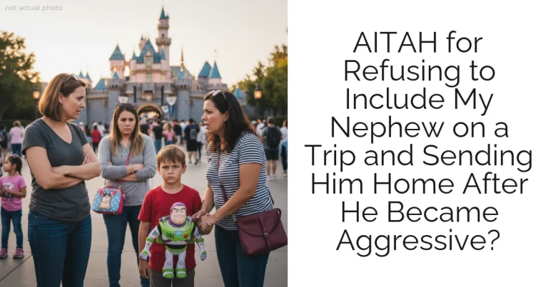 AITAH for Refusing to Include My Nephew on a Trip and Sending Him Home After He Became Aggressive?
