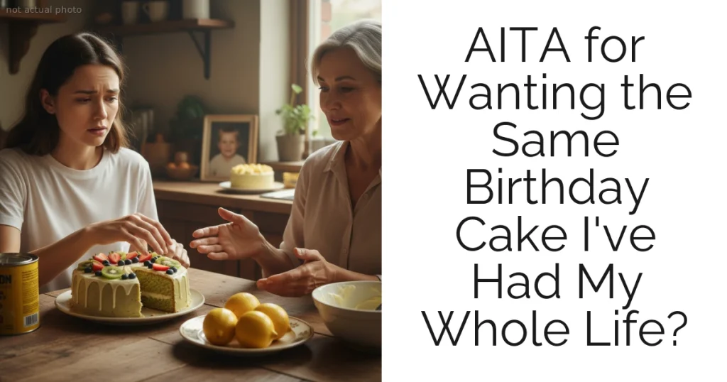 AITA for Wanting the Same Birthday Cake I've Had My Whole Life?
