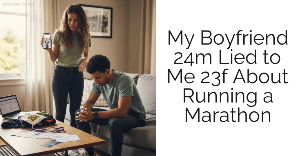 My Boyfriend 24m Lied to Me 23f About Running a Marathon