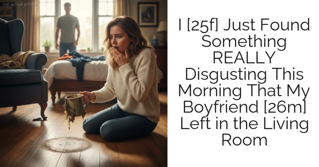 I [25f] Just Found Something REALLY Disgusting This Morning That My Boyfriend [26m] Left in the Living Room