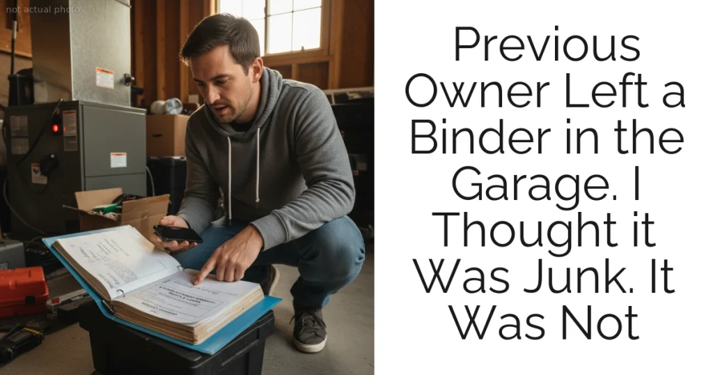 Previous Owner Left a Binder in the Garage. I Thought it Was Junk. It Was Not