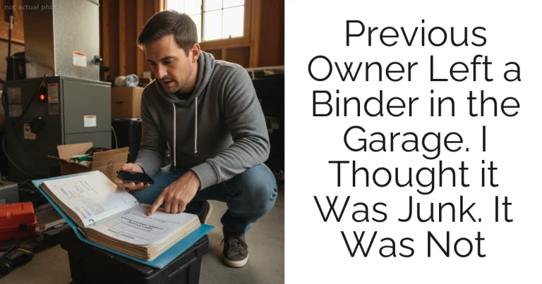 Previous Owner Left a Binder in the Garage. I Thought it Was Junk. It Was Not