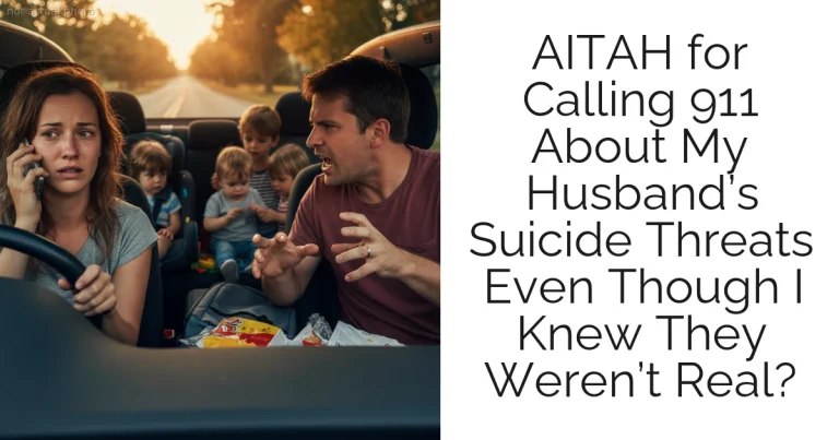 AITAH for Calling 911 About My Husband’s Suicide Threats Even Though I Knew They Weren’t Real?