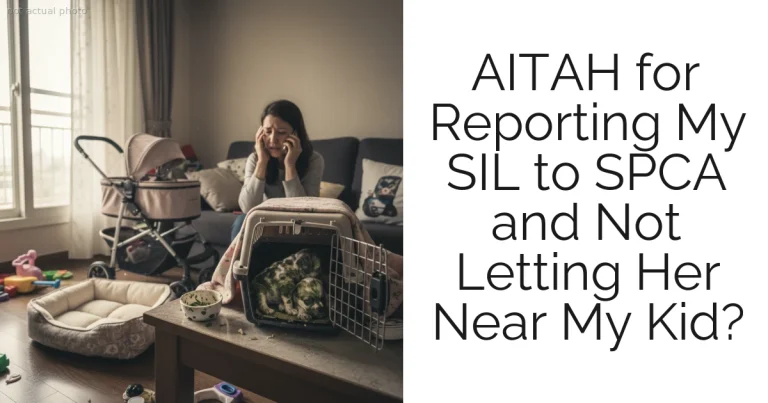 AITAH for Reporting My SIL to SPCA and Not Letting Her Near My Kid?
