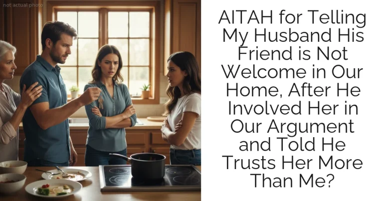 AITAH for Telling My Husband His Friend is Not Welcome in Our Home, After He Involved Her in Our Argument and Told He Trusts Her More Than Me?