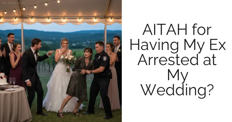 AITAH for Having My Ex Arrested at My Wedding?