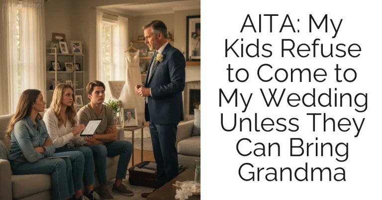 AITA: My Kids Refuse to Come to My Wedding Unless They Can Bring Grandma