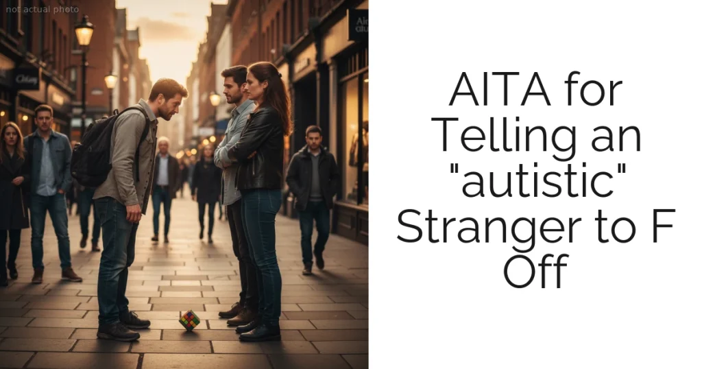 AITA for Telling an "autistic" Stranger to F Off