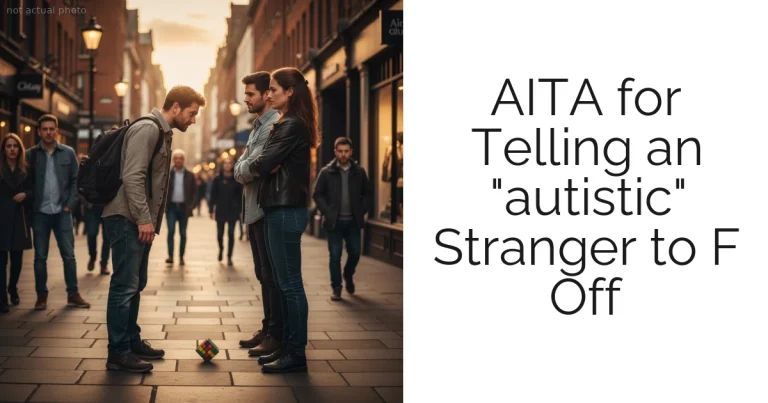 AITA for Telling an "autistic" Stranger to F Off