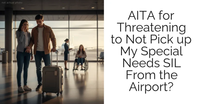 AITA for Threatening to Not Pick up My Special Needs SIL From the Airport?