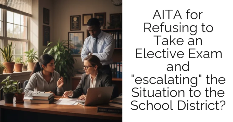 AITA for Refusing to Take an Elective Exam and "escalating" the Situation to the School District?