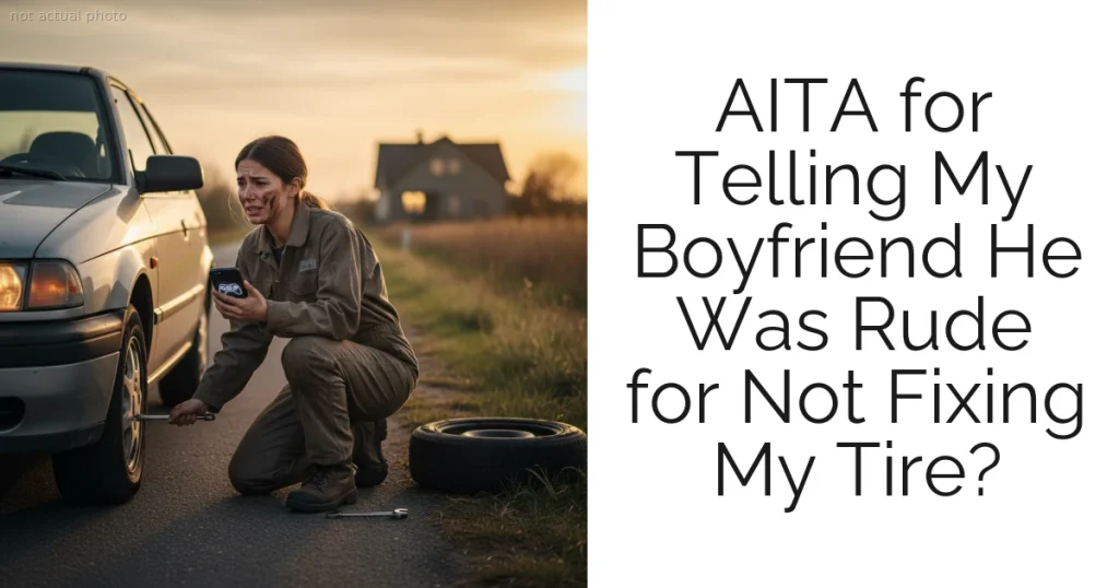 AITA for Telling My Boyfriend He Was Rude for Not Fixing My Tire?