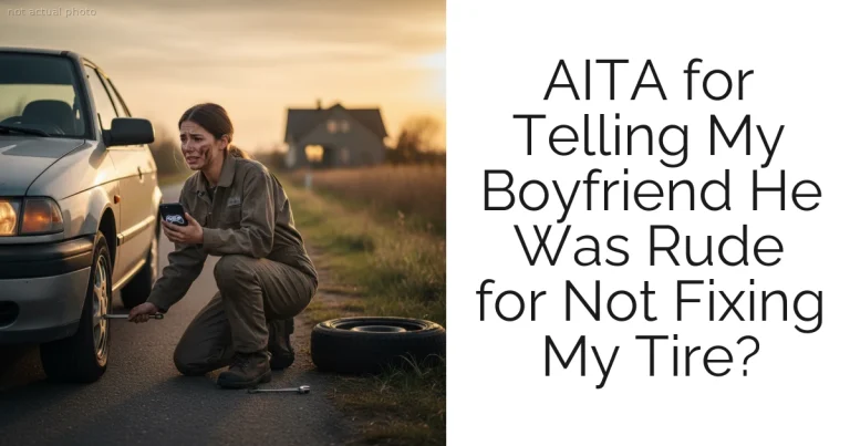 AITA for Telling My Boyfriend He Was Rude for Not Fixing My Tire?