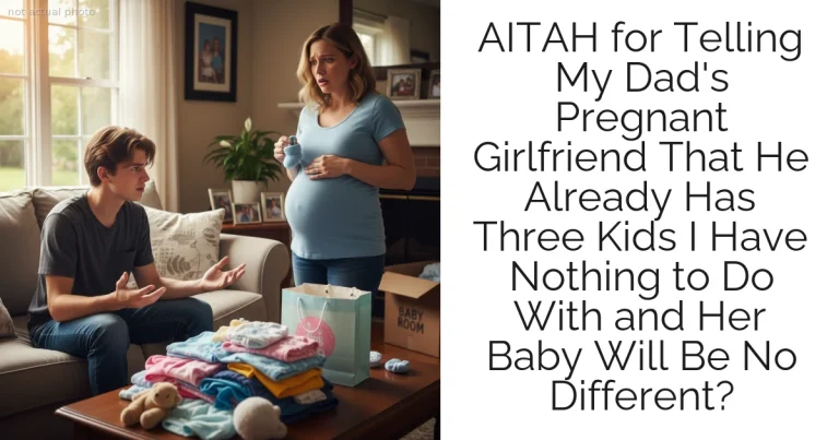 AITAH for Telling My Dad's Pregnant Girlfriend That He Already Has Three Kids I Have Nothing to Do With and Her Baby Will Be No Different?
