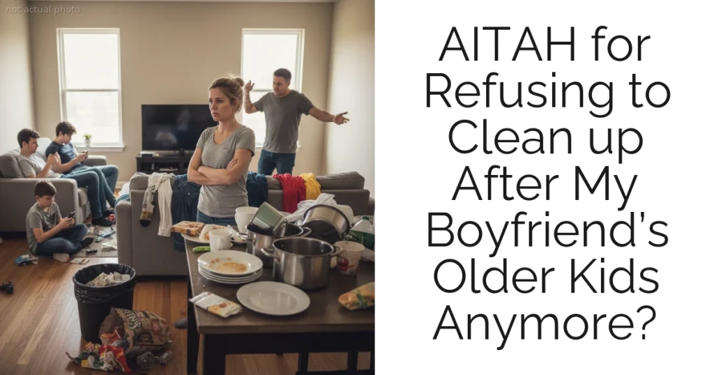 AITAH for Refusing to Clean up After My Boyfriend’s Older Kids Anymore?